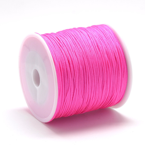

PandaHall Nylon Thread, Chinese Knotting Cord, Light Coral, 0.8mm, about 109.36 yards(100m)/roll Nylon Red