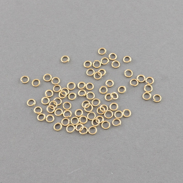 

PandaHall Open Jump Rings Iron Jump Rings, Light Gold, 8x0.7mm, Inner Diameter: 6.5mm, 21 Gauge, about 6000pcs/500g Iron