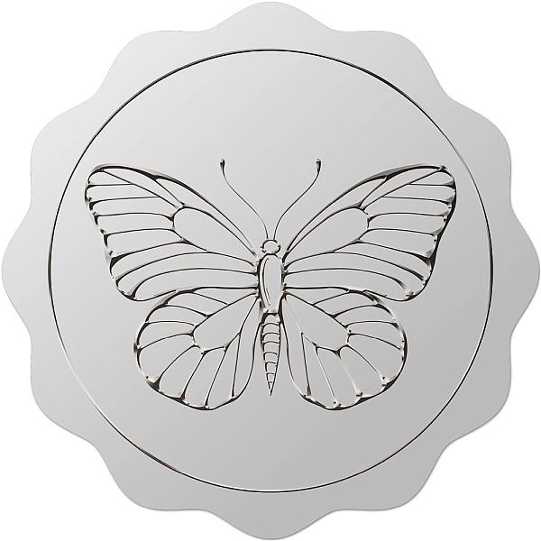 

PandaHall 34 Sheets Custom Silver Foil Embossed PET Picture Sticker, Award Certificate Seals, Metallic Stamp Seal Stickers, Butterfly...