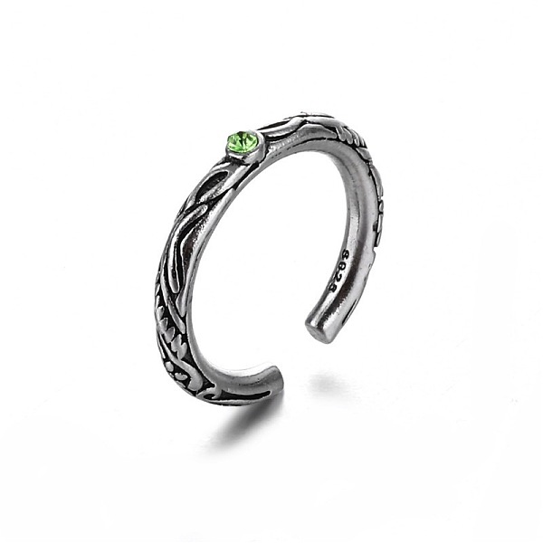 

PandaHall Alloy Punk Open Cuff Rings for Men, Antique Silver Alloy