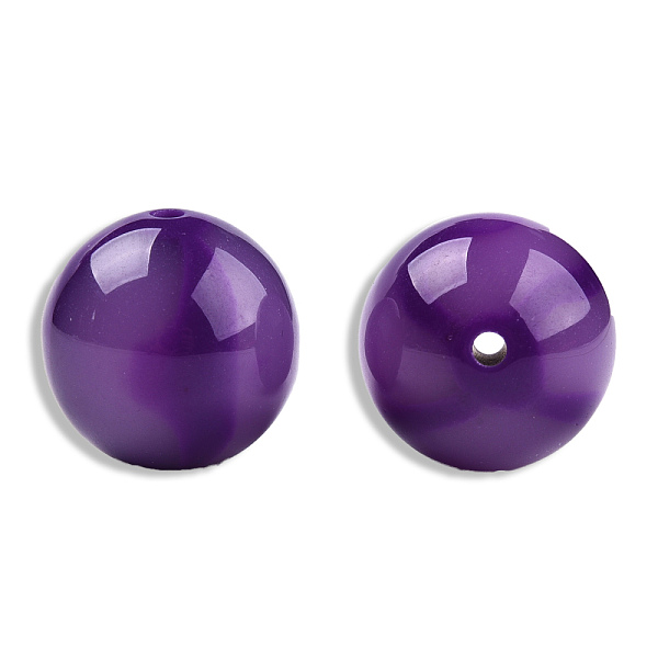 

PandaHall Opaque Resin Beads, Round, Purple, 19mm, Hole: 2~2.4mm Resin Round Purple