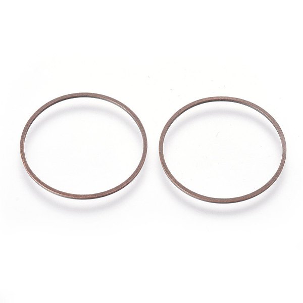 

PandaHall Brass Linking Rings, Nickel Free, Red Copper, 25x0.7~1mm Brass Ring