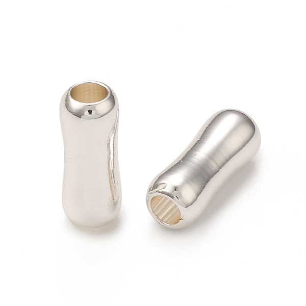 

PandaHall Brass Beads, Column, Silver, 9x3.5mm, Hole: 2mm Brass Column