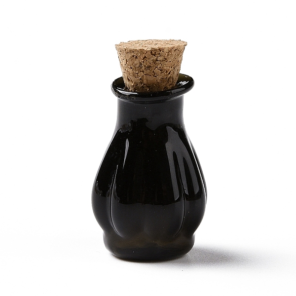 

PandaHall Miniature Glass Bottles, with Cork Stoppers, Empty Wishing Bottles, for Dollhouse Accessories, Jewelry Making, Black, 25x14mm...