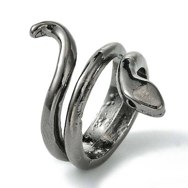 

PandaHall Snake Alloy Wrap Open Cuff Rings, Lead Free & Cadmium Free, Gunmetal, 26mm, Inner Diameter: 16mm Alloy Snake