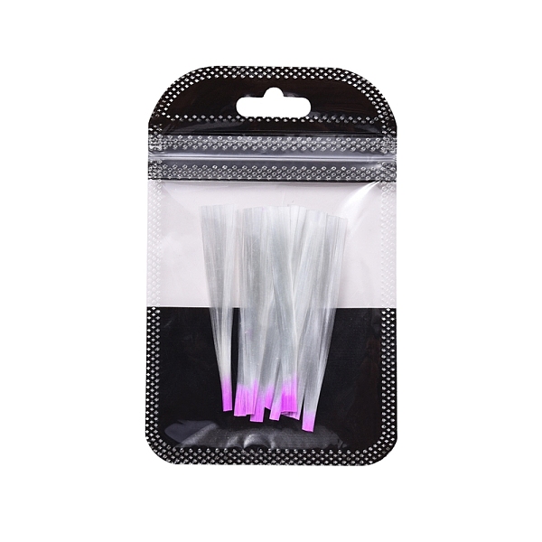 

PandaHall Fiberglass Nail Art Accessories, for Nail Extension, Orchid, 60mm, about 10pcs/bag Glass Purple