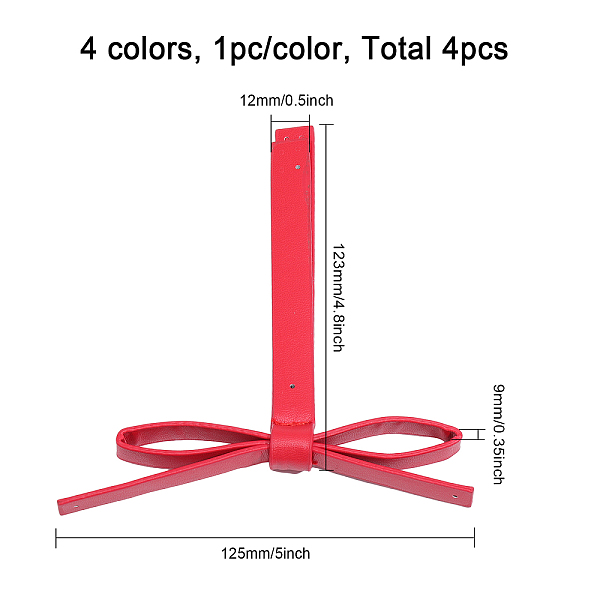 Chgcraft 4 Pz 4 Colori Bowknot Accessori Ornamenti In Pelle Pu Per Realizzare Borse Per Realizzare Forniture