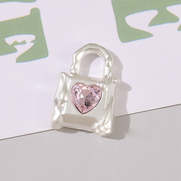 

PandaHall Alloy Rhinestone Charms, Matte Silver Color, Lock, Light Rose, 19x13mm Alloy+Rhinestone Lock Pink