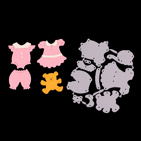 PandaHall Baby Clothes Frame Carbon Steel Cutting Dies Stencils, for DIY Scrapbooking/Photo Album, Decorative Embossing DIY Paper Card...