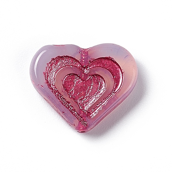 

PandaHall Czech Glass Beads, Heart, Flamingo, 13.5x16.5x4.5mm, Hole: 1mm Czech Glass Heart Pink