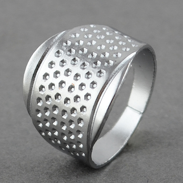 

PandaHall Zinc Alloy Rings, for Protecting Fingers and Increasing Strength, Assistant Tool, Platinum, 16.5x13mm Alloy