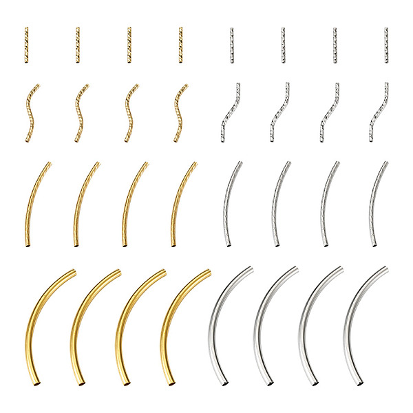 

PandaHall Fashewelry Brass Tube Beads, Gunmetal & Platinum, 160pcs/box Brass Tube