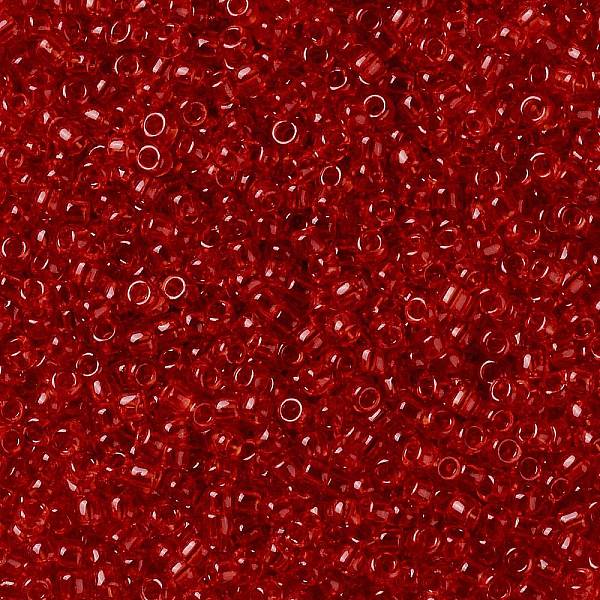 

PandaHall TOHO Round Seed Beads, Japanese Seed Beads, (5B) Transparent Siam Ruby, 15/0, 1.5mm, Hole: 0.7mm, about 3000pcs/10g Glass Red