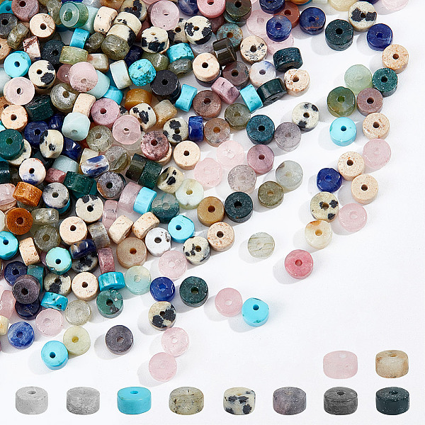 300pcs 10 Styles Natural Mixed Gemstone Beads