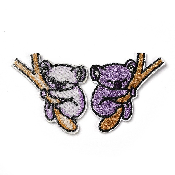 

PandaHall Computerized Embroidery Cloth Iron on/Sew on Patches, Costume Accessories, Appliques, Koala, Gray, 52.5x47x1.8mm Cloth Other...
