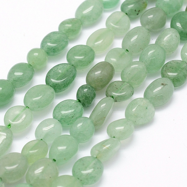 

PandaHall Natural Green Aventurine Beads Strands, Oval, 5~12x6~9x4~7mm, Hole: 1mm, about 50~53pcs/strand, 15.3 inch~15.7 inch Green...