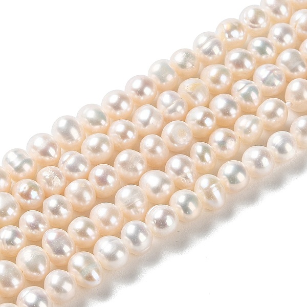 

PandaHall Natural Cultured Freshwater Pearl Beads Strands, Potato, Grade 3A, PapayaWhip, 3.5~5.5x4~4.5mm, Hole: 0.5mm, about 80pcs/strand..., Orange
