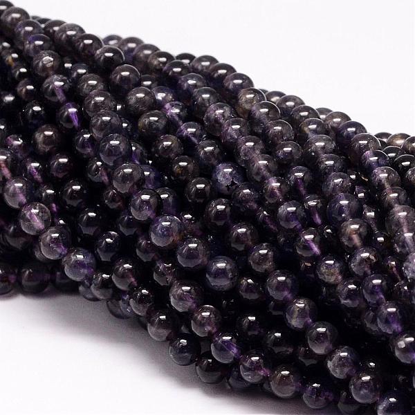 

PandaHall Natural Cordierite/Iolite/Dichroite Beads Strands, Round, 6mm, Hole: 1mm, about 78pcs/strand, 15.7 inch Iolite Round