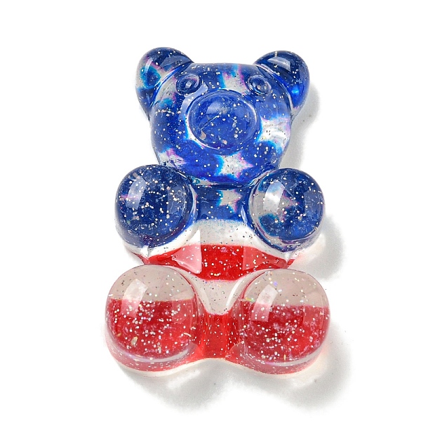 

PandaHall Independence Day Resin Caboshons, Bear, 29.5x19x8mm Resin Bear Clear