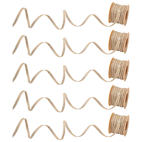 

PandaHall Burlap Ribbon, Hessian Ribbon, Jute Ribbon, for Craft Making, Flat, Tan, 1/4 inch(6.5mm), about 10.94 Yards(10m)/Roll Burlap None..., Orange