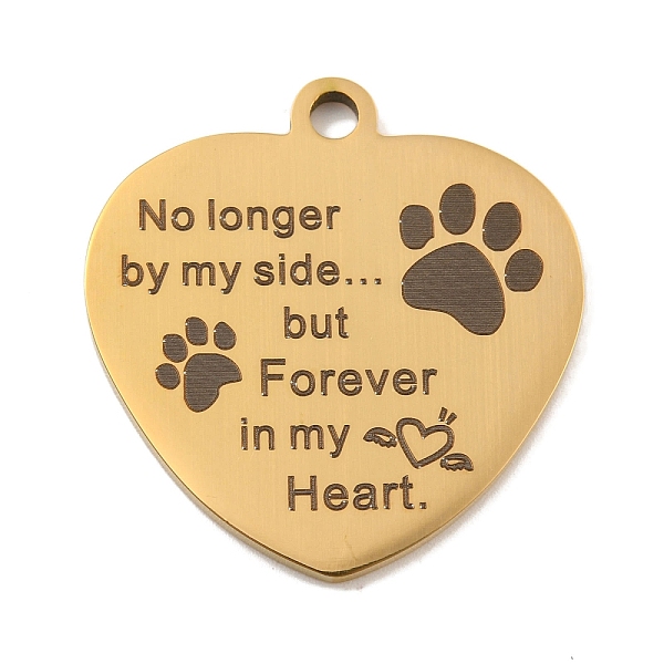 

PandaHall Valentine's Day Vacuum Plating 201 Stainless Steel Pendants, Love Message Charms, Heart with Word Charms, Real 18K Gold Plated...