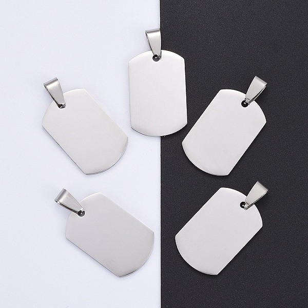 

PandaHall 304 Stainless Steel Big Pendants, Manual Polishing, Blank Stamping Tags, Rectangle, Stainless Steel Color, 28x18x1.8mm 304...