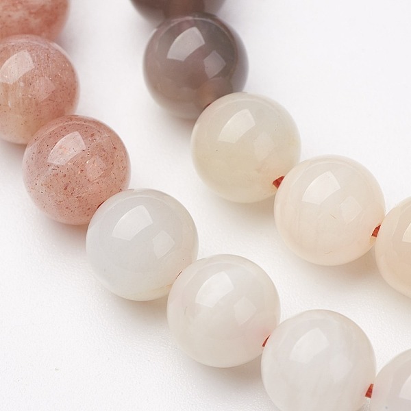 

PandaHall Natural Multi-Moonstone Bead Strands, Round, 6mm, Hole: 1mm, about 64pcs/strand, 15.5 inch Multi-Moonstone Round