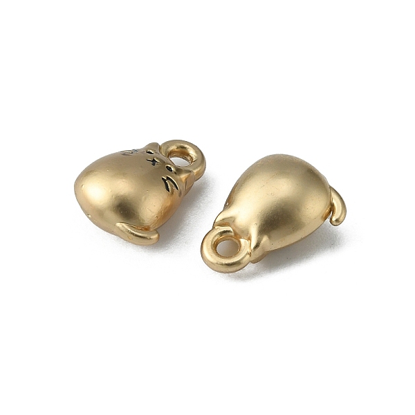 

PandaHall Alloy Charms, Cat, Matte Gold Color, 11.5x9x5mm, Hole: 1.6mm Alloy Cat Shape