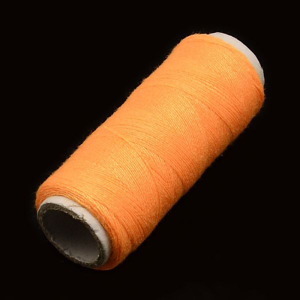 

PandaHall 402 Polyester Sewing Thread Cords for Cloth or DIY Craft, Dark Orange, 0.1mm, about 120m/roll, 10rolls/bag Polyester Orange