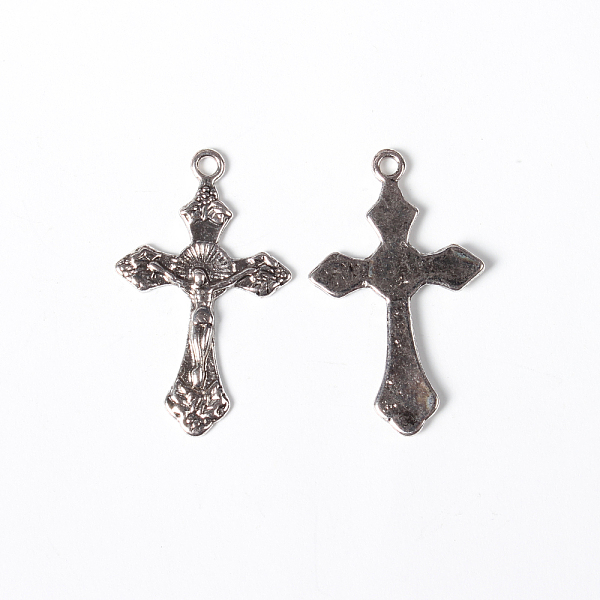 

PandaHall Vintage Style Antique Silver Tone Crucifix Cross Pendants, For Easter, Lead Free & Cadmium Free & Nickel Free, about 33.5mm long...