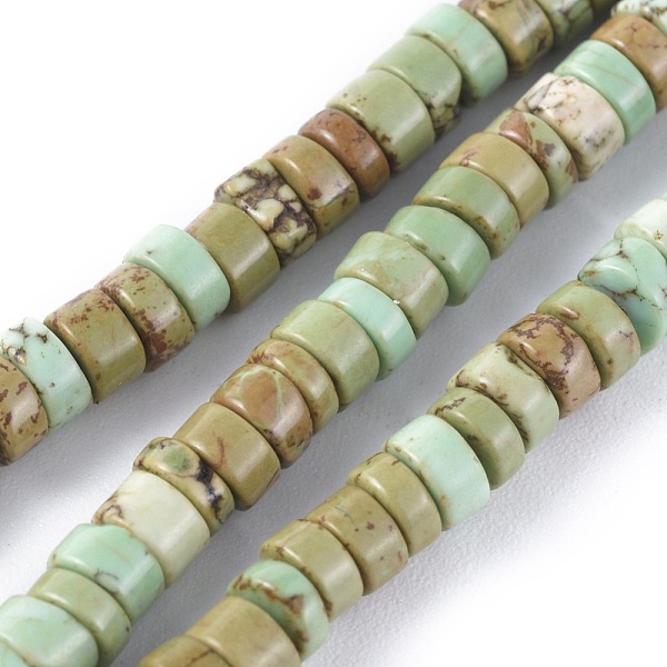 

PandaHall Natural Magnesite Beads Strands, Heishi Beads, Dyed & Heated, Flat Round/Disc, Dark Sea Green, 4x2mm, Hole: 0.8mm, about...