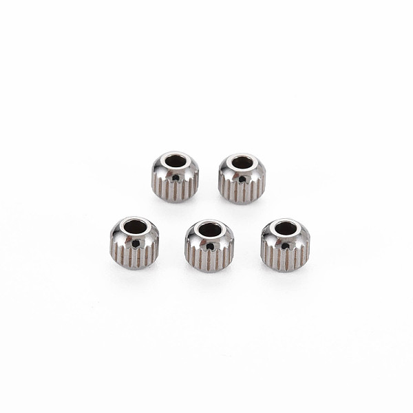 

PandaHall 201 Stainless Steel Beads, Column, Cadmium Free & Nickel Free & Lead Free, Rondelle, Stainless Steel Color, 4x3.5mm, Hole: 1.6mm...
