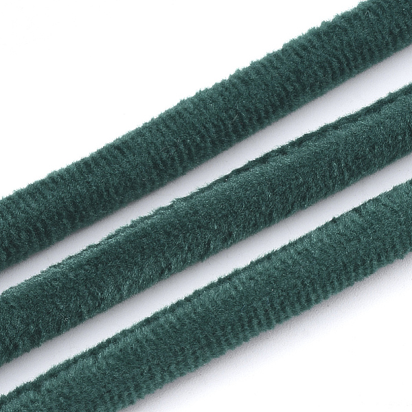 PandaHall Velvet Cord, Green, 6mm, about 54.68 yards(50m)/bundle Velvet Green