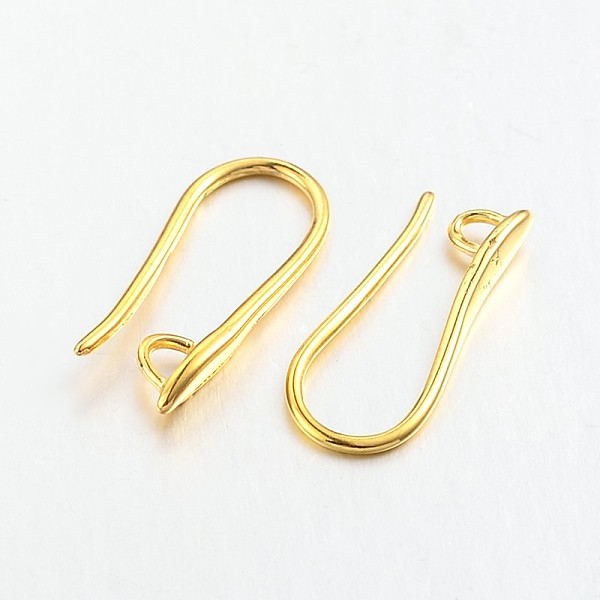 

PandaHall Brass Earring Hooks for Earring Designs, Ear Wire, with Horizontal Loop, Lead Free & Cadmium Free, Golden, 20.5x8.5x2.5mm, Hole...