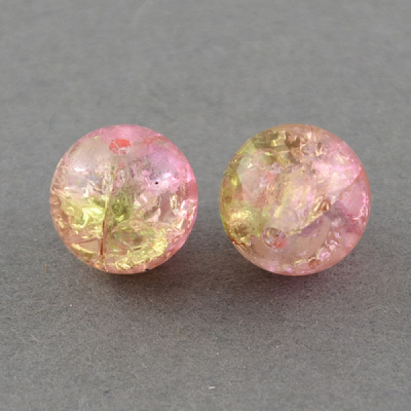 

PandaHall Spray Painted Crackle Glass Beads Strands, Round, Two Tone, Pearl Pink, 10mm, Hole: 1.3~1.6mm, about 80pcs/strand, 31.4 inch Glass...