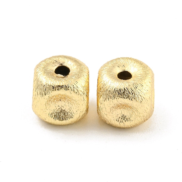 

PandaHall Brass Textured Beads, Square, Real 18K Gold Plated, 8x8x8mm, Hole: 2mm Brass Square