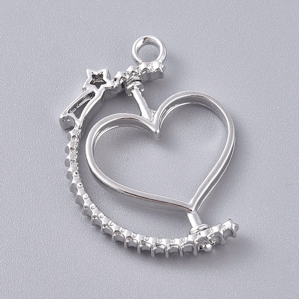 

PandaHall Alloy Open Back Bezel Pendants, For DIY UV Resin, Epoxy Resin, Pressed Flower Jewelry, Heart, Platinum, 31x23x4mm, Hole: 3mm Alloy...