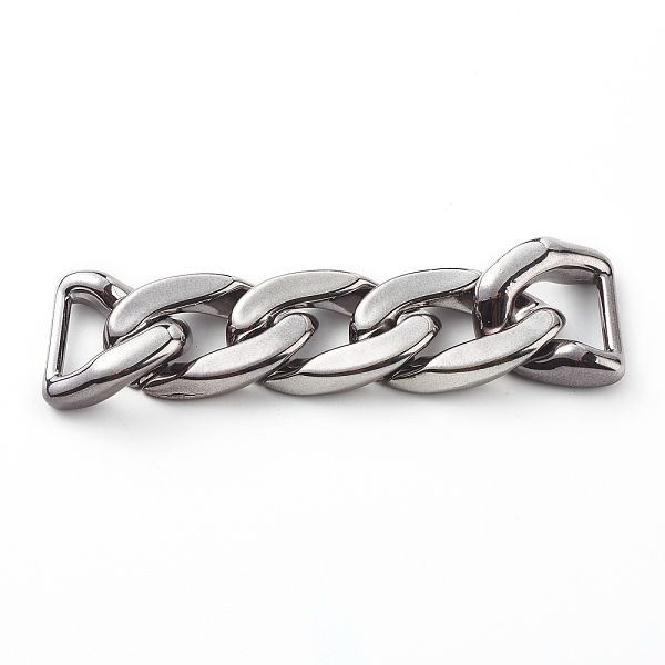 

PandaHall UV Plating Acrylic Links Connectors, Rectangle, Gunmetal, 104mm Acrylic Rectangle