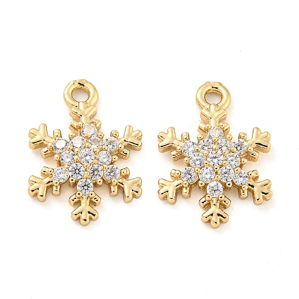 

PandaHall Brass Micro Pave Clear Cubic Zirconia Pendants, Snowflake, Light Gold, 14.5x10.5x3mm, Hole: 1.4mm Brass+Cubic Zirconia Snowflake...