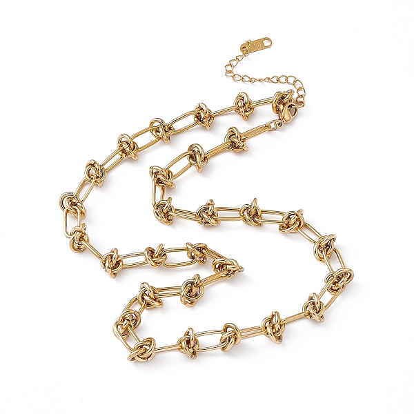

PandaHall 304 Stainless Steel Kont Link Chain Necklace for Men Women, Golden, 15.94 inch(40.5cm) 304 Stainless Steel