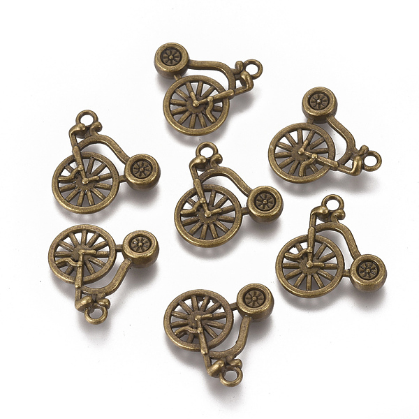 

PandaHall Tibetan Style Alloy Pendants, Cadmium Free & Lead Free, Bicycle/Penny Farthing, Antique Bronze, 17x18x3mm, Hole: 1.5mm Alloy...