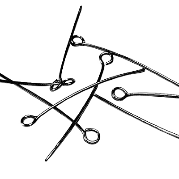 

PandaHall Brass Eye Pin, Nickel Free, Gunmetal, 60x0.7mm, Hole: 2mm, about 2400pcs/500g Brass