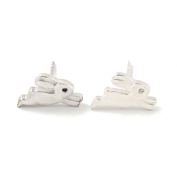 

PandaHall Rack Plated Rabbit Brass Micro Pave Clear Cubic Zirconia Stud Earrings for Women, Lead Free & Cadmium Free, Long-Lasting Plated...