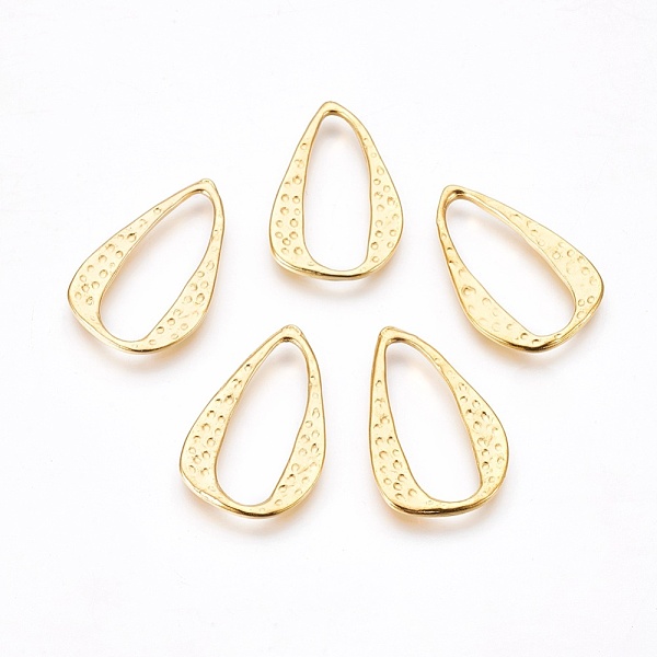 

PandaHall Alloy Linking Rings, Teardrop, Golden, Lead Free, Nickel Free and Cadmium Free, about 27mm long, 17mm wide, 1.5mm thick Alloy...