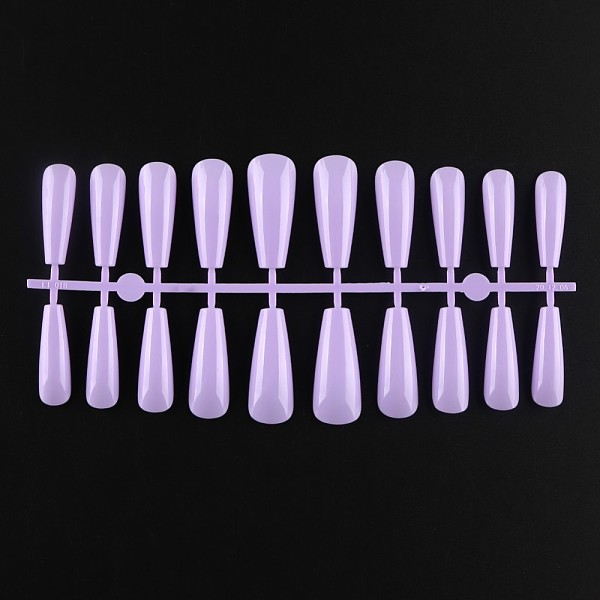 

PandaHall Solid Color Plastic Seamless Toe False Nail, Practice Manicure Nail Art Tool, Plum, 26~32x6~13mm, 20pcs/set. Plastic None Purple