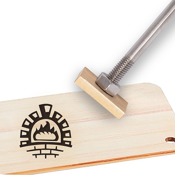 PandaHall Stamping Embossing Soldering Brass with Stamp, for Cake/Wood, Golden, Other Pattern, 30mm Brass Others