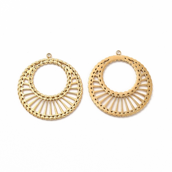 

PandaHall Ion Plating(IP) 304 Stainless Steel Links, With Jump Ring, Flat Round, Real 14K Gold Plated, 32x30x1mm, Hole: 1.6mm 304 Stainless...