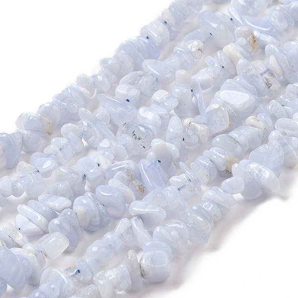 

PandaHall Natural Blue Lace Agate Chip Beads Strands, 5~8x5~8mm, Hole: 1mm; about 16 inch. Blue Lace Agate Chip