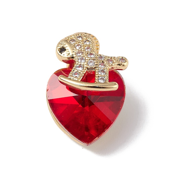 

PandaHall Real 18K Gold Plated Rack Plating Brass Micro Pave Clear Cubic Zirconia Pendants, with Glass, Long-Lasting Plated, Cadmium Free &..., Pink