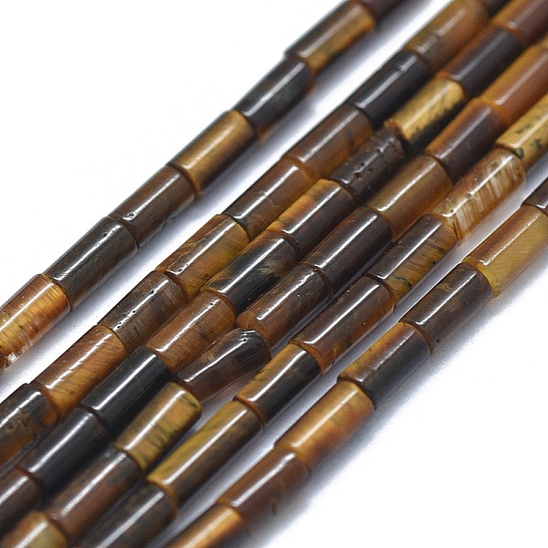 

PandaHall Natural Tiger Eye Beads Strands, Column, 4~5x2~2.5mm, Hole: 0.6~0.8mm, about 90~102pcs/strand, 15.3~15.7 inch(39~40cm) Tiger Eye...